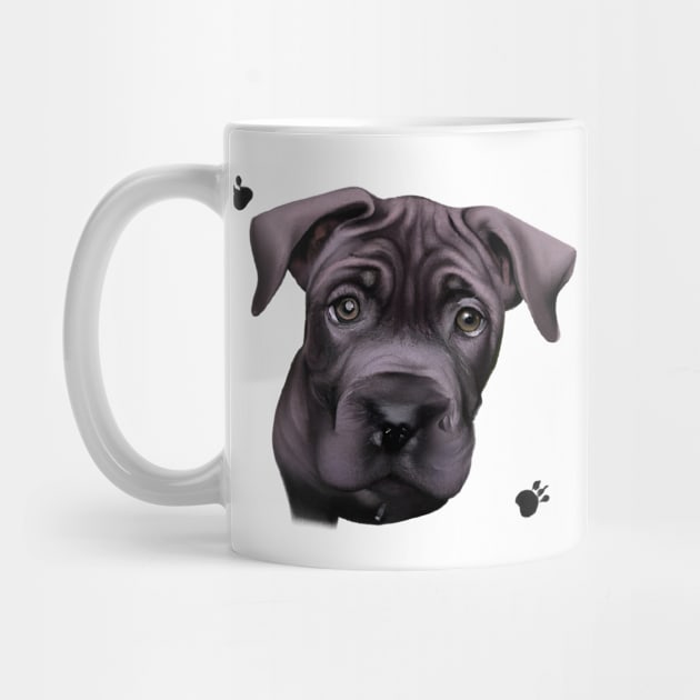 Cute Cane Corso Drawing by Play Zoo